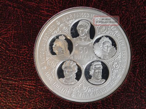 1975 Cayman Islands Sterling Silver Proof $50 Dollar Coin Encased With ...