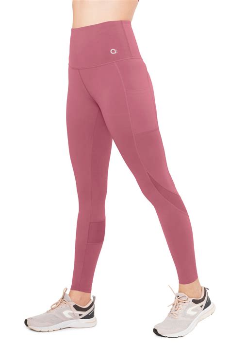 Buy Flaunt Panelled High Rise Active Leggings - Heather Rose | amanté