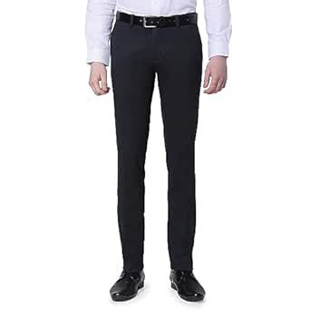 Buy J. HAMPSTEAD Cotton Slim-Fit Self-Design Formal Trouser for Men ...
