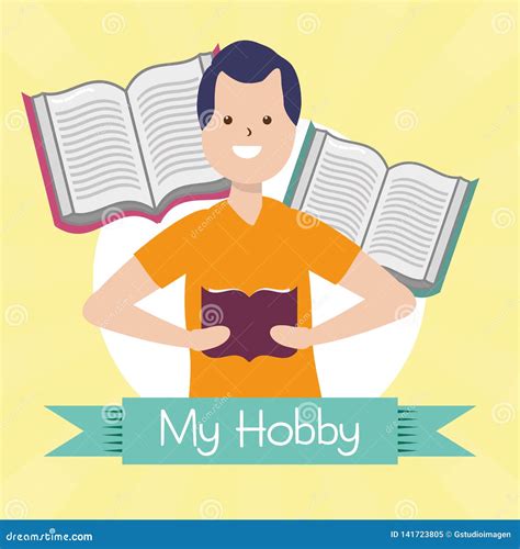People my hobby stock vector. Illustration of reading - 141723805
