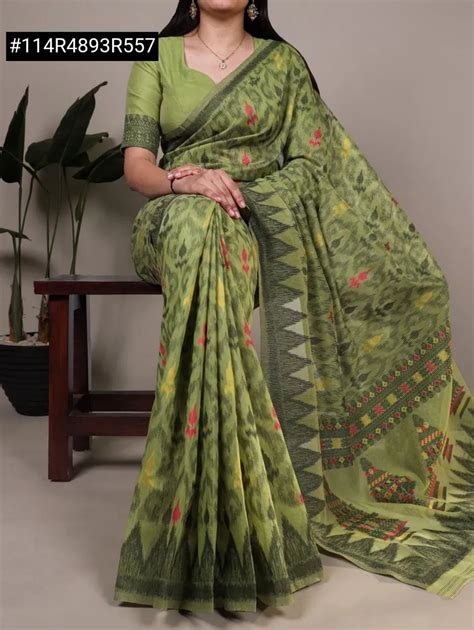 Trending Poly Cotton Saree - Soft Thread Weaving for Women – TREND BUY