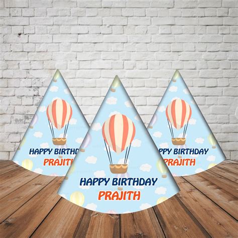 Hot Air Theme Boy Customized Hat | Birthday Party Decoration Products ...