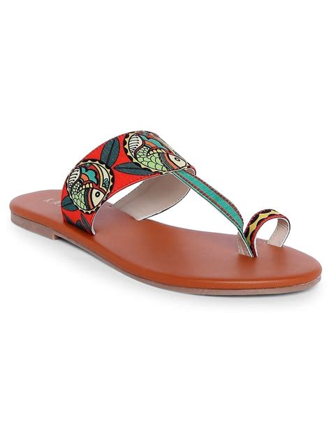 Buy Women's Designer Kolhapuri Slippers Handmade In India by KANVAS ...