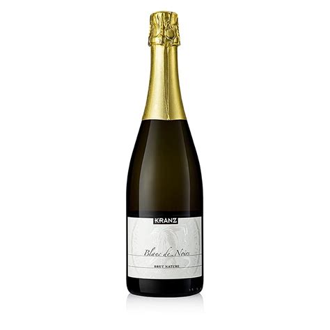 Vin mousseux Blanc de Noirs, brut nature, 12,5% vol., couronne, 750 ml ...