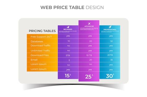 Pricing Table Design 的图像结果
