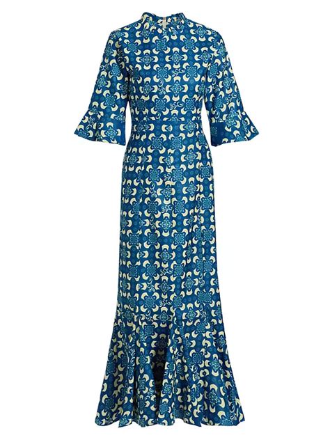 Shop Elisamama Tiwa Printed Cotton Maxi Dress | Saks Fifth Avenue