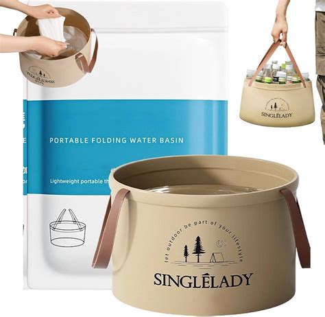 Toselfwith Individualt Collapsible Travel Basin, Thickened Leak Proof PVC Travel Sink Basin with ...