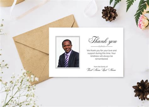 Thank You Card Template For Funeral
