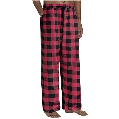 yillto Men's Lounge Pajama Pants Big and Tall Drawstring Elastic Waist ...