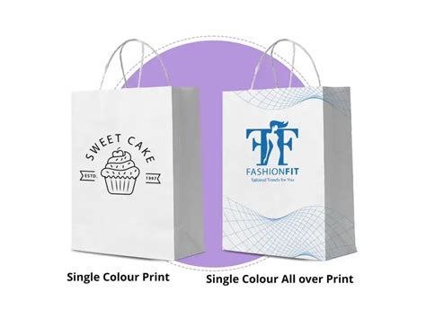 Custom Paper Bag Printing - Brown and White | Printo