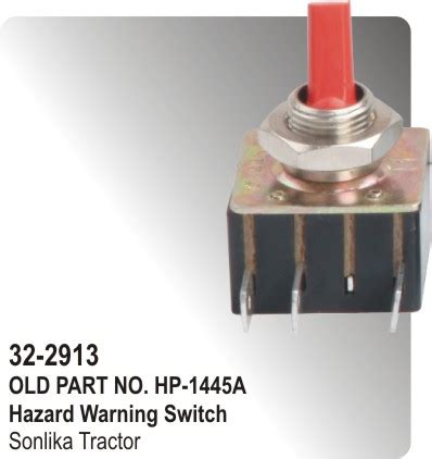 Hazard Warning Switch Sonalika Tractor (HP-32-2913) for | Parts Big Boss