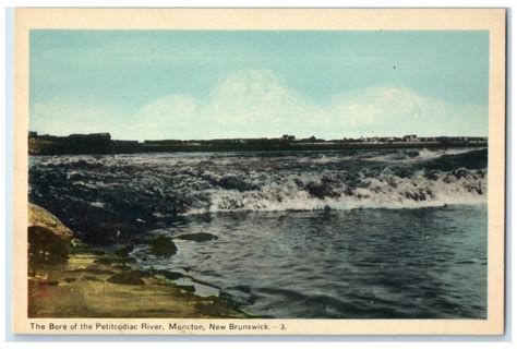 c1940's The Bore of the Petitcodiac River Moncton NB Canada Postcard ...