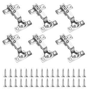 Serplex® 6Pcs Stainless Steel Cabinet Door Hinges, Slow Closing Quiet ...