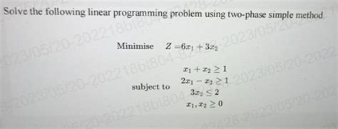 Image result for Tho Phase Method Linear Prgraming Problem