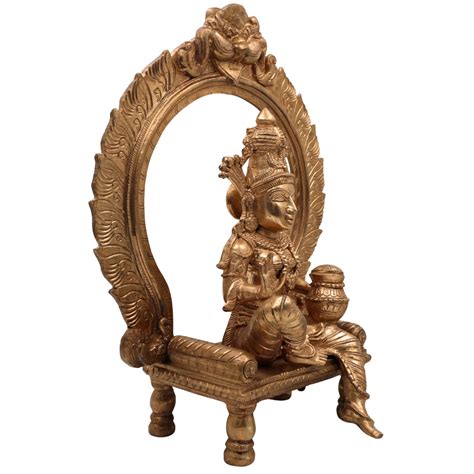 brass idol, hindu god statue, pooja murti, home temple decor, spiritual ...