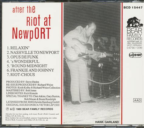 NASHVILLE ALL-STARS CD: After The Riot At Newport (CD) - Bear Family ...
