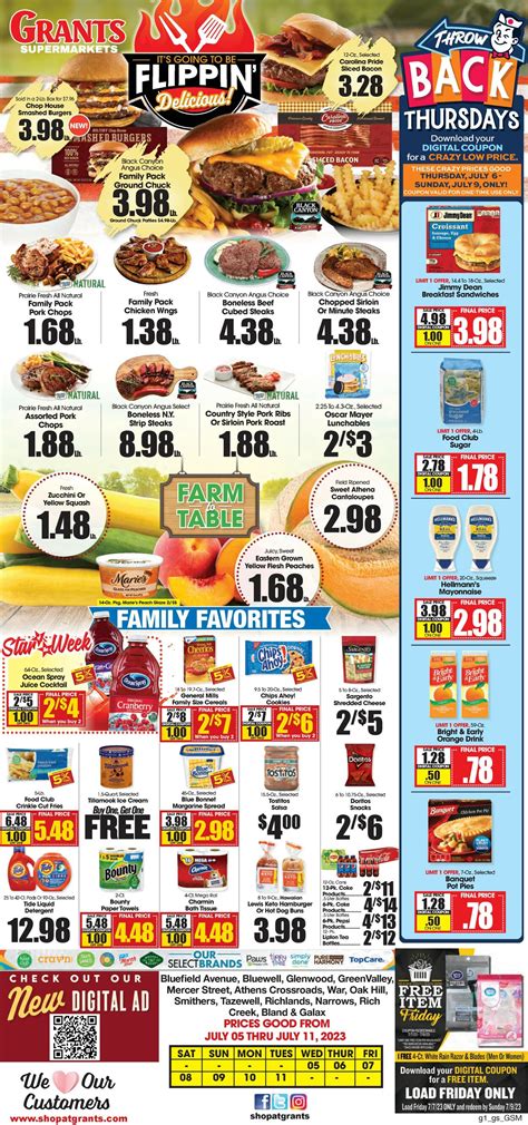 Grant's Supermarket Ad Circular - 07/05 - 07/11/2023 | Rabato