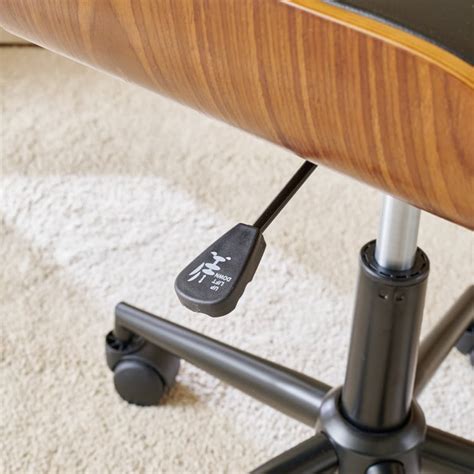 Buy Charles Faux Leather Mid-Back Office Chair - Black from Home Centre ...