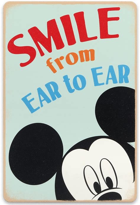 Buy Open Road Brands Disney Mickey Mouse Smile from Ear to Ear Wood ...