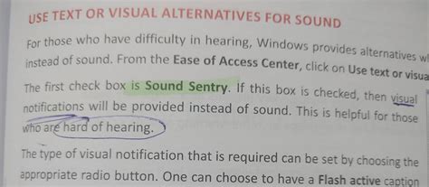 if..... box is checked then visual notifications will be provided ...