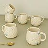 Buy The Earth Store Ovule Flower Ceramic Tea Cups Set of 6, 160ML ...