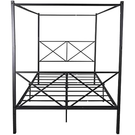 MWrouqfur Metal Canopy Bed Frame with Four Poster Design and India | Ubuy