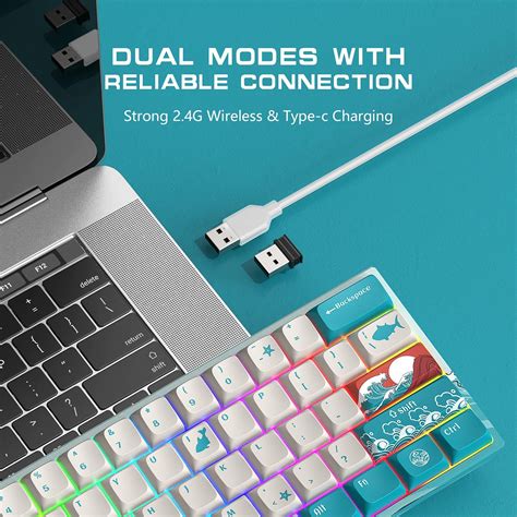 Buy XVX M61 60% Mechanical Keyboard Wireless, Ultra-Compact 2.4G ...