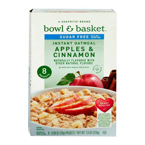 Bowl & Basket Sugar Free Apples & Cinnamon Instant Oatmeal 224 g Online ...