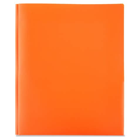 Pen+Gear 3-Prong 2-Pocket Poly Folder, Orange - Walmart.com