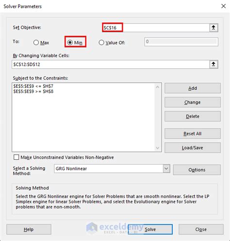 Multi-Objective Optimization Excel Solver 的图像结果