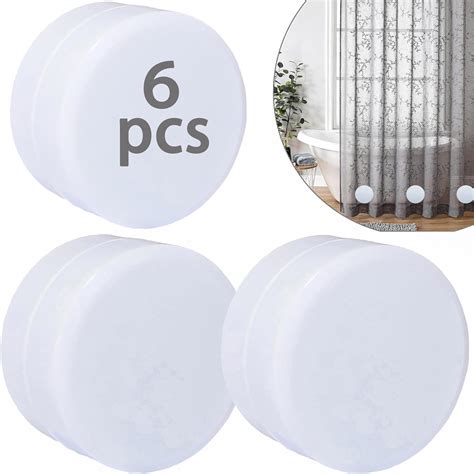 ETHORY Shower Curtain Weights Bottom, White Heavy Strong Magnets ...