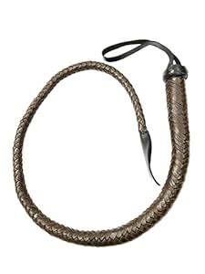 PETS TRIANGLE 3FT Leather Bull Whip with Leather Handle (Chocolate ...