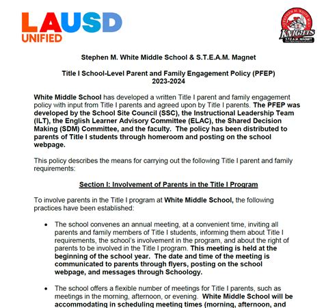 School Site Council (SSC) – Parents & Students – Stephen M White Middle ...