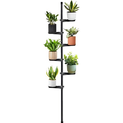 Hokku Designs 6-Tier Tension Rod Plant Stand For Indoor Hanging Plants ...
