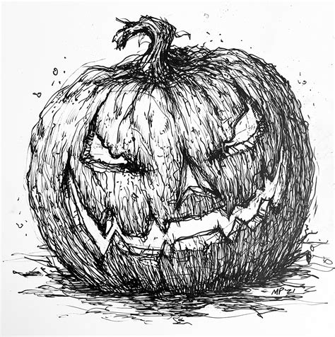 Jack O Lantern Drawing