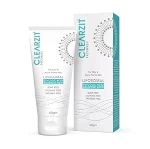 CLEAR Zit Face Wash 60g | Glycolic & Salicylic Acid Cleanser for Oily ...