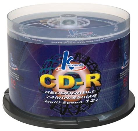 KHypermedia 74 Minute/650 MB 12x CD-R Discs (50-Pack Spindle) : Amazon ...