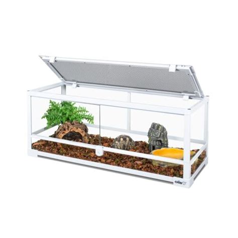OIIBO Full Glass Long Tank Reptile Terrarium 20 Gallon, Front Opening ...