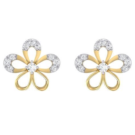 Floral Diamond Earrings – Elegant Designer Earrings – 3Soul