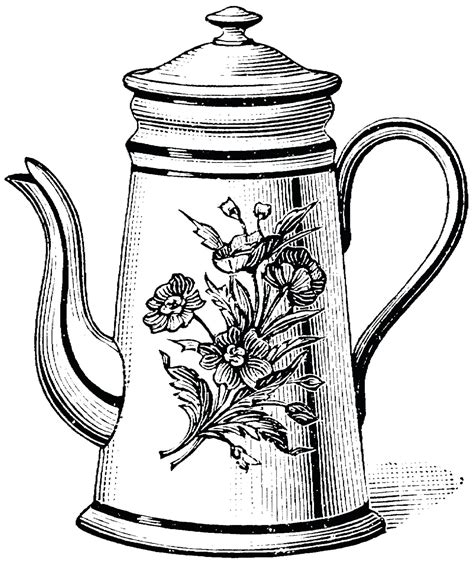 Vintage Teapot Drawing at GetDrawings | Free download