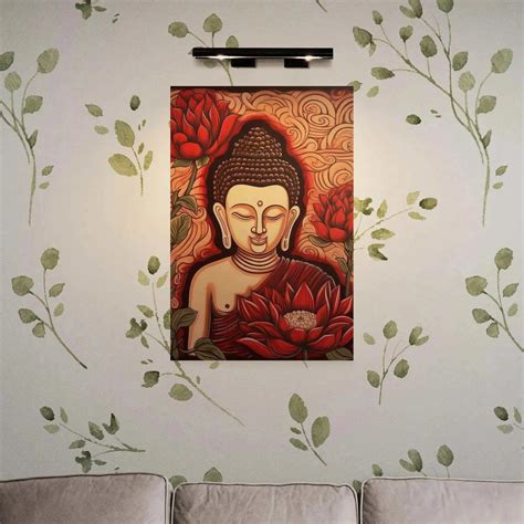 Wall Art of Buddha with Lotus – Zenartbliss