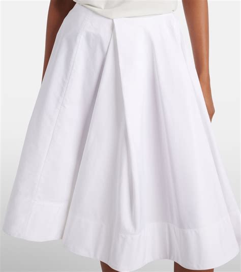 Salon cotton poplin midi skirt in white - Jacquemus | Mytheresa