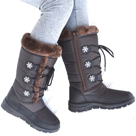 Mata Women's Water Resistant Insulated Fur Lined Snow Boots - BelleChic