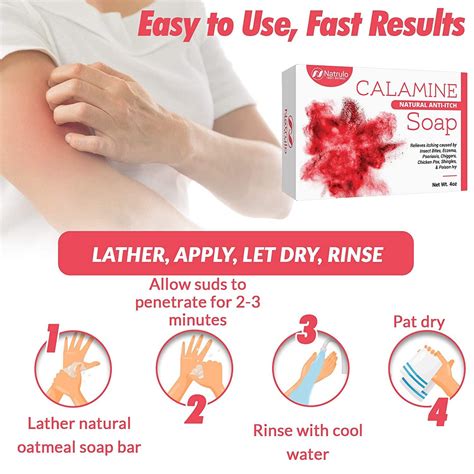 Calming Calamine Soap for Instant Itch Relief - Ideal for Bug Bites, Eczema and Poison Ivy Rash ...