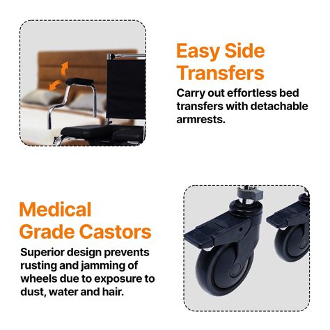 Mobility SAC100 | Multipurpose Shower Commode Wheelchair – Frido Mobility