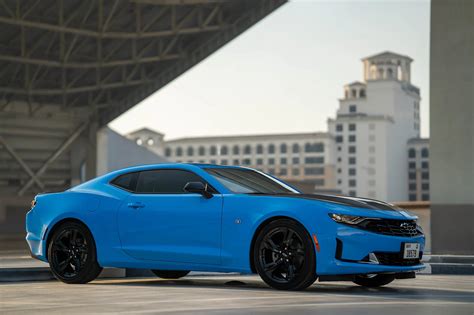 Rent Chevrolet Camaro Light Blue in Dubai - Coupe - Octane.Rent