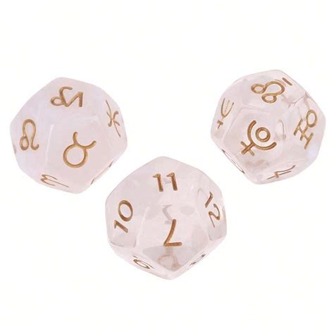 12-Sided Two-Color Starry Sky Symbol Dice Twelve-Sided Constellation ...