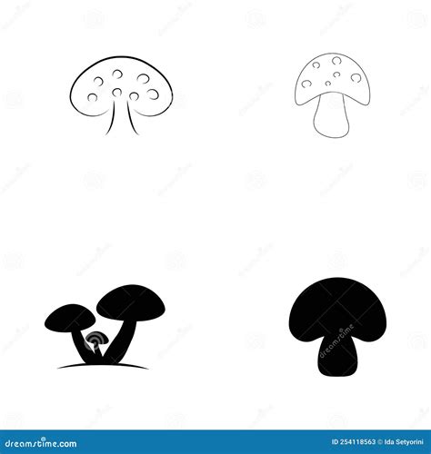 蘑菇标志图标矢量图 库存例证. 插画 包括有 å…¬å ¸, å ¥åº·, ç›, é£ÿç‰©, è ‰ - 254118563