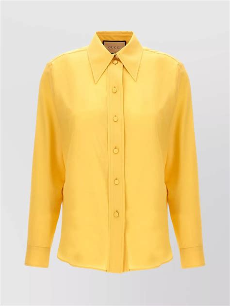 Gucci Silk long-sleeve shirt | The Fashion Square