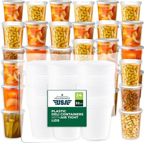 Amazon.com: Deli Soup Quart Containers with Lids [32 Oz - 48 Pack ...
